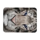 Weißer Tigerkopf Wildtier Ästhetik Magnet (Horizontal)