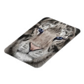 Weißer Tigerkopf Wildtier Ästhetik Magnet (Linke Seite)