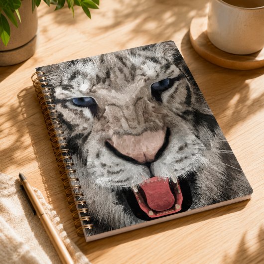 Weißer Tigerkopf Wildtier Ästhetik Planer
