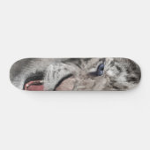 Weißer Tigerkopf Wildtier Ästhetik Skateboard (Horizontal)