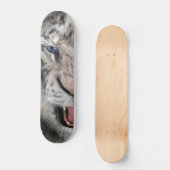 Weißer Tigerkopf Wildtier Ästhetik Skateboard (Vorderseite)
