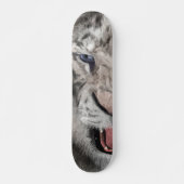 Weißer Tigerkopf Wildtier Ästhetik Skateboard (Vorne)