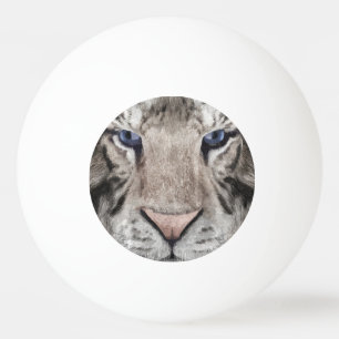 Weißer Tigerkopf Wildtier Ästhetik Tischtennisball