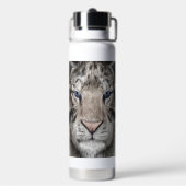 Weißer Tigerkopf Wildtier Ästhetik Trinkflasche (Hinten)