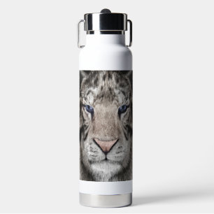 Weißer Tigerkopf Wildtier Ästhetik Trinkflasche