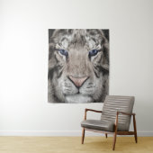 Weißer Tigerkopf Wildtier Ästhetik Wandteppich (Beispiel)