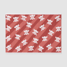 Weißer Totenkopf mit gekreuzter Knochen auf roten