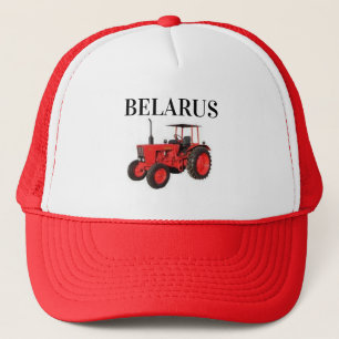 Weißer Traktor Truckerkappe