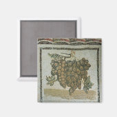 Weißer Traubenstrauch, römisches Mosaik Magnet (Vorderseite/Rückseite)
