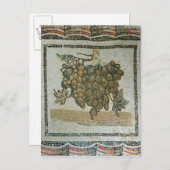 Weißer Traubenstrauch, römisches Mosaik Postkarte (Vorne/Hinten)