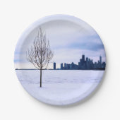 Weißer Traum - Winter in Chicago, PapierTeller (Vorderseite)