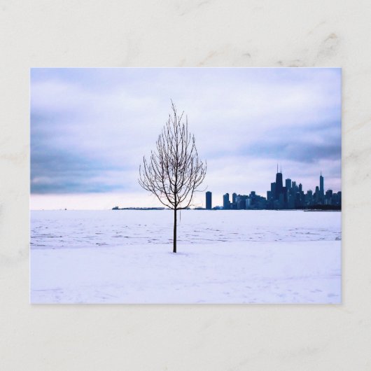 Weißer Traum - Winter in Chicago, Postkarte (Vorderseite)