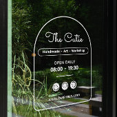 Weißer Trenddekor für handgefertigte Schaufenster Fensteraufkleber