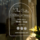 Weißer Trenddekor für handgefertigte Schaufenster Fensteraufkleber