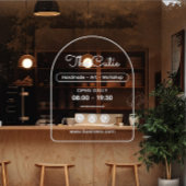 Weißer Trenddekor für handgefertigte Schaufenster Fensteraufkleber