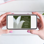 Weißer Tulip zur Grünen Frühlingspartei Einladung