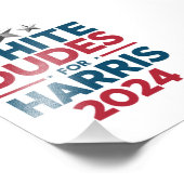 Weißer Typ für die Harris-Wahl 2024 Fotodruck (Ecke)