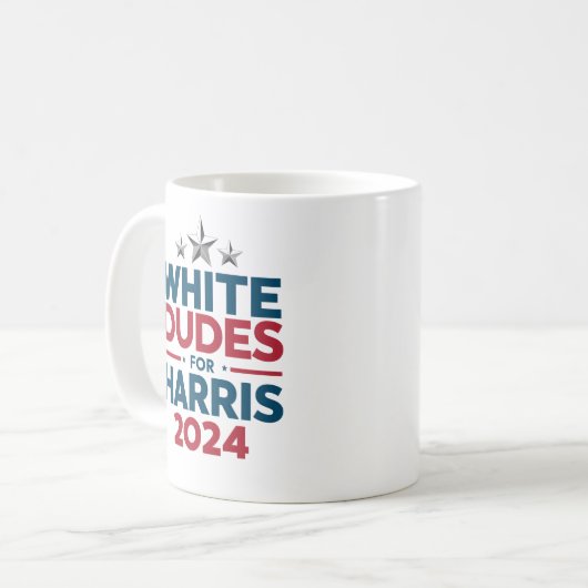 Weißer Typ für die Harris-Wahl 2024 Kaffeetasse (Vorderseite Links)