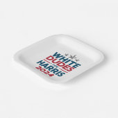 Weißer Typ für die Harris-Wahl 2024 Pappteller (Gewinkelt)