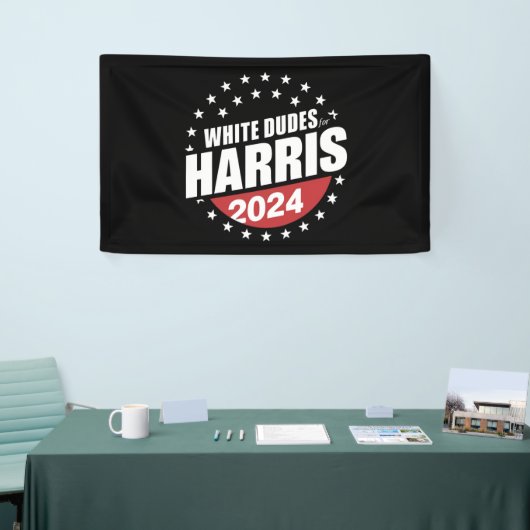 Weißer Typ für Kamala Harris 2024 Banner (Messeveranstaltung)