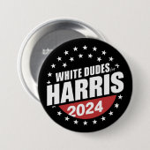 Weißer Typ für Kamala Harris 2024 Button (Vorne & Hinten)