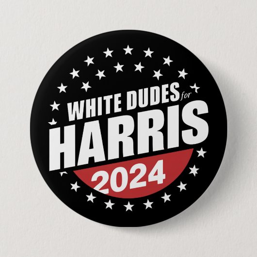 Weißer Typ für Kamala Harris 2024 Button (Vorderseite)