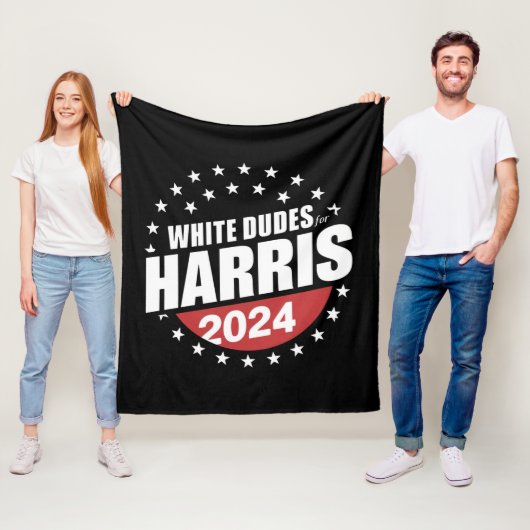 Weißer Typ für Kamala Harris 2024 Fleecedecke (Beispiel)