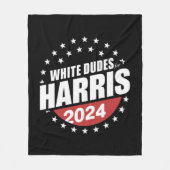 Weißer Typ für Kamala Harris 2024 Fleecedecke (Vorderseite)
