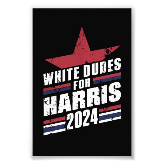 Weißer Typ für Kamala Harris 2024 Fotodruck (Vorne)