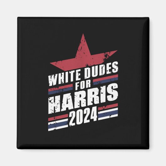Weißer Typ für Kamala Harris 2024 Magnet (Vorne)