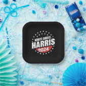 Weißer Typ für Kamala Harris 2024 Pappteller (Party)