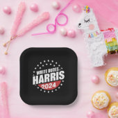 Weißer Typ für Kamala Harris 2024 Pappteller (Party)