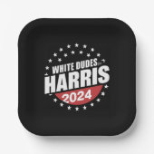 Weißer Typ für Kamala Harris 2024 Pappteller (Vorderseite)
