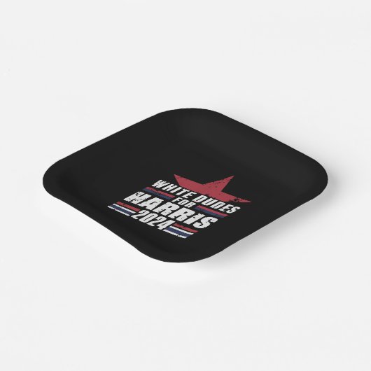 Weißer Typ für Kamala Harris 2024 Pappteller (Gewinkelt)