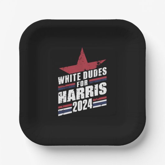 Weißer Typ für Kamala Harris 2024 Pappteller (Vorderseite)