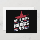 Weißer Typ für Kamala Harris 2024 Postkarte (Vorne/Hinten)