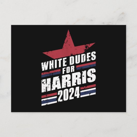 Weißer Typ für Kamala Harris 2024 Postkarte (Vorderseite)