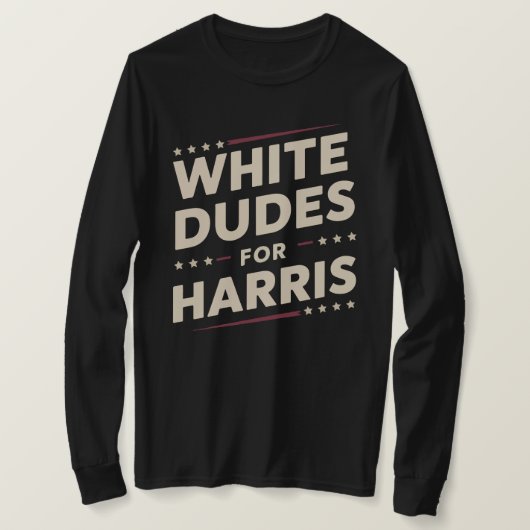 Weißer Typ für Kamala Harris Abstimmung 2024 T-Shirt (Design vorne)