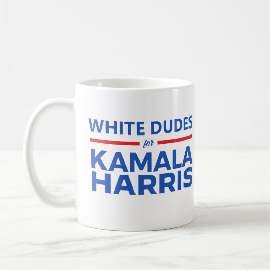 Weißer Typ für Kamala Harris Kaffeetasse (Links)