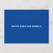 Weißer Typ für Kamala mit einem lustigen, blauen T Postkarte (Vorderseite)