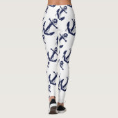 Weißer u. blauer nautischanker leggings (Rückseite)