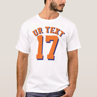 Weißer u. orange Sport-Jersey-Entwurf der T-Shirt