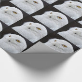 Weißer Uhu Geschenkpapier (Ecke)