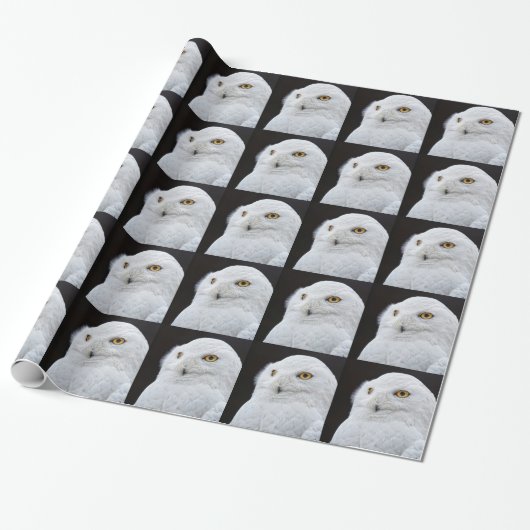 Weißer Uhu Geschenkpapier (Ungerollt)