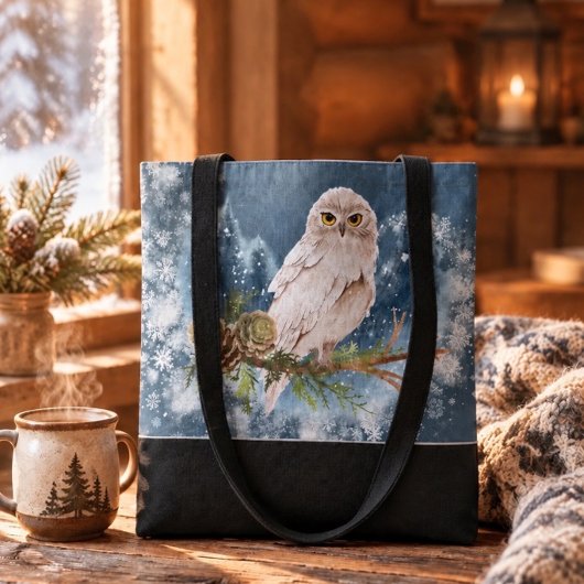 Weißer Uhu Tasche