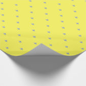 Weißer und blauer Bogen, hellgelber Hintergrund Geschenkpapier (Ecke)