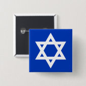 Weißer und blauer Davidstern Button (Vorne & Hinten)