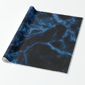 Weißer und blauer Glitzer Geschenkpapier (Ungerollt)