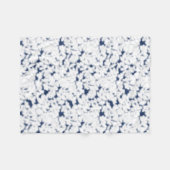 weißer und blauer Hintergrund mit einem Muster Fleecedecke (Vorderseite (Horizontal))