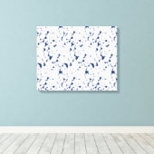 weißer und blauer Hintergrund mit einem Muster Leinwanddruck (Insitu (Holzboden))